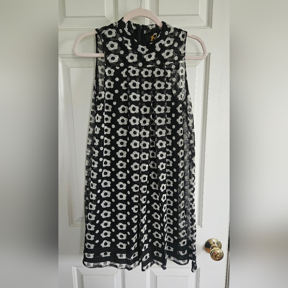 Sashin & Babi (Anthropologie) black & white floral dress